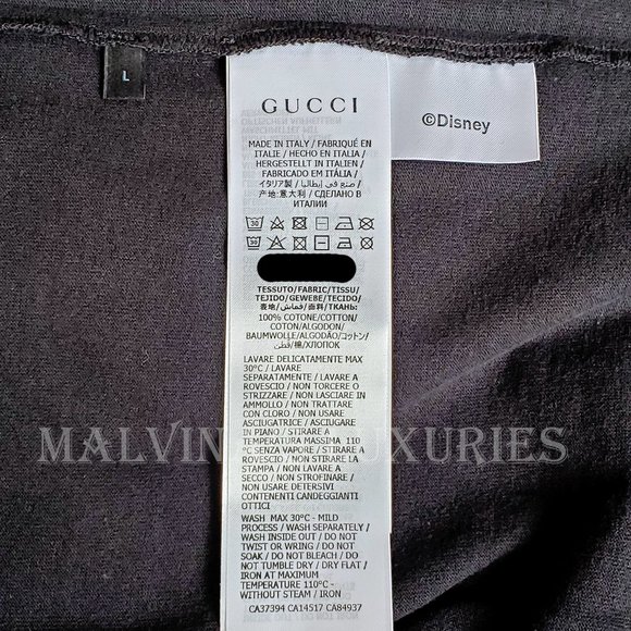 GUCCI T-SHIRT DISNEY DONALD DUCK BLACK HEAVY COTTON CREWNECK TOP S small - Picture 13 of 13
